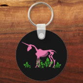 Roze Unicorn Skeleton Sleutelhanger (Voorkant)