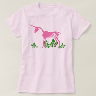 Roze Unicorn Skeleton T-shirt