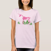 Roze Unicorn Skeleton T-shirt (Voorkant)