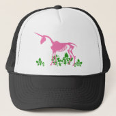 Roze Unicorn Skeleton Trucker Pet (Voorkant)