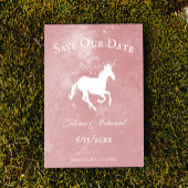 Roze Unicorn slaat de datum op Aankondiging