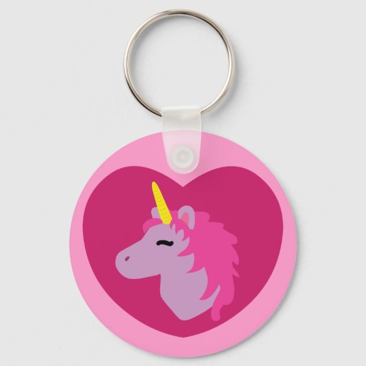 Roze Unicorn Sleutelhanger (Voorkant)