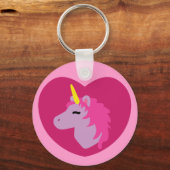 Roze Unicorn Sleutelhanger (Voorkant)