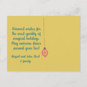 Roze Unicorn Sparkle Wish Briefkaart (Achterkant)