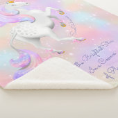 Roze Unicorn Sparkles Enmoedigings Neursery Sherpa Deken (3/4)