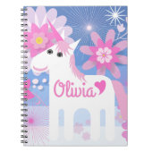   Roze Unicorn Spiral Notitieblok Notitieboek (Voorkant)