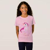 Roze Unicorn T-Shirt (Voorkant volledig)