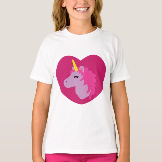 Roze Unicorn T-Shirt (Voorkant)