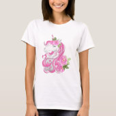 roze Unicorn T-shirt (Voorkant)