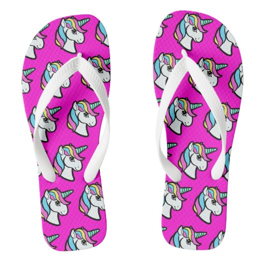 Roze Unicorn Teenslippers (Voetbed)