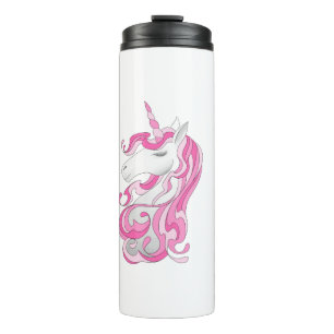 Roze Unicorn Thermosbeker