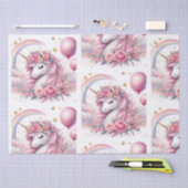 Roze Unicorn Tissuepapier (Craft)