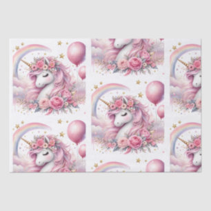 Roze Unicorn Tissuepapier