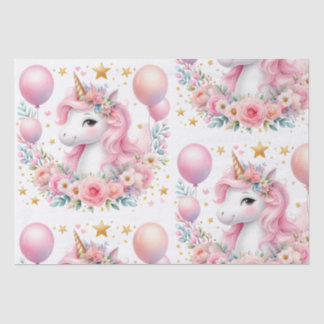Roze Unicorn Tissuepapier