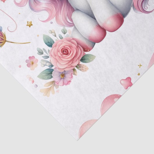 Roze Unicorn Tissuepapier (Detail)