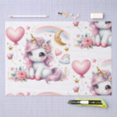 Roze Unicorn Tissuepapier (Craft)