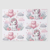 Roze Unicorn Tissuepapier (Voorkant)
