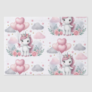 Roze Unicorn Tissuepapier