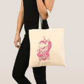 Roze Unicorn Tote Bag (Voorkant (product))