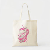 Roze Unicorn Tote Bag (Voorkant)