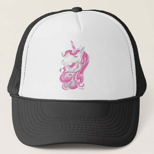 Roze Unicorn Trucker Pet (Voorkant)