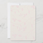 Roze Unicorn tweede uitnodiging voor de geboorte (Achterkant)