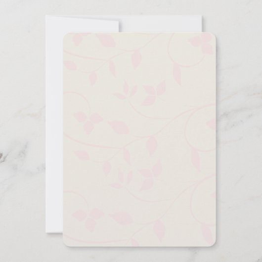 Roze Unicorn tweede uitnodiging voor de geboorte (Achterkant)