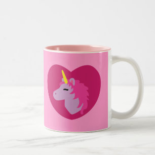 Roze Unicorn Tweekleurige Koffiemok