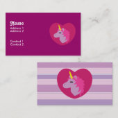 Roze Unicorn Visitekaartjes (Voorkant / Achterkant)
