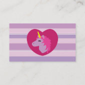 Roze Unicorn Visitekaartjes (Achterkant)