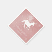 Roze Unicorn Vrijgezellenfeest Napkin Servet (Hoek)
