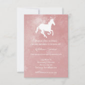 Roze Unicorn Vrijgezellenfeest Uitnodigen Kaart (Voorkant)