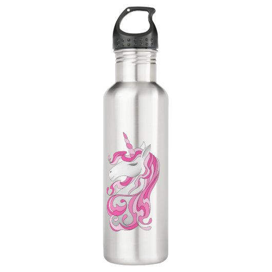 Roze Unicorn Waterfles (Voorkant)