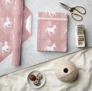 Roze Unicorn Weddenschap Cadeaupapier