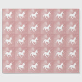 Roze Unicorn Weddenschap Cadeaupapier (Vlak)
