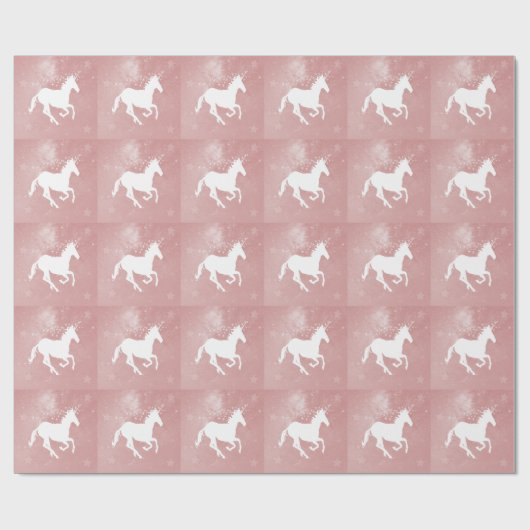 Roze Unicorn Weddenschap Cadeaupapier (Vlak)