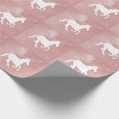 Roze Unicorn Weddenschap Cadeaupapier (Hoek)