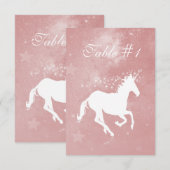 Roze Unicorn Weddenschappen Receptietekaart Kaart (Voorkant / Achterkant)