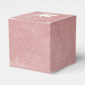 Roze Unicorn Wedding Favor Box Bedankdoosjes (Voorkant Zijde)