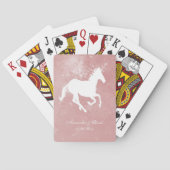 Roze Unicorn Wedding Favor Card Deck Pokerkaarten (Achterkant)