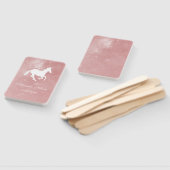 Roze Unicorn Wedding Favor Hand Fan Handwaaier (Niet-gemonteerd)