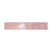 Roze Unicorn Wedding Invite Belly Band Uitnodigingen Wikkel (Vlak)