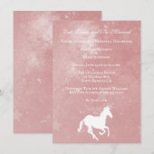 Roze Unicorn Wedding Rehearsal Dinner Invite Kaart (Voorkant / Achterkant)