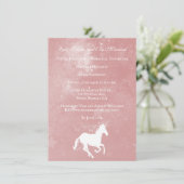 Roze Unicorn Wedding Rehearsal Dinner Invite Kaart (Staand voorkant)