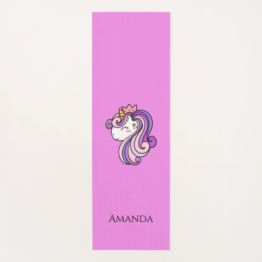 Roze unicorn yogamat (Voorkant)