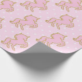  roze Unicorns die papier verpakken (Hoek)