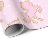  roze Unicorns die papier verpakken (Rol Hoek)