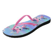Roze Unicorns en harten Teenslippers (Schuin)