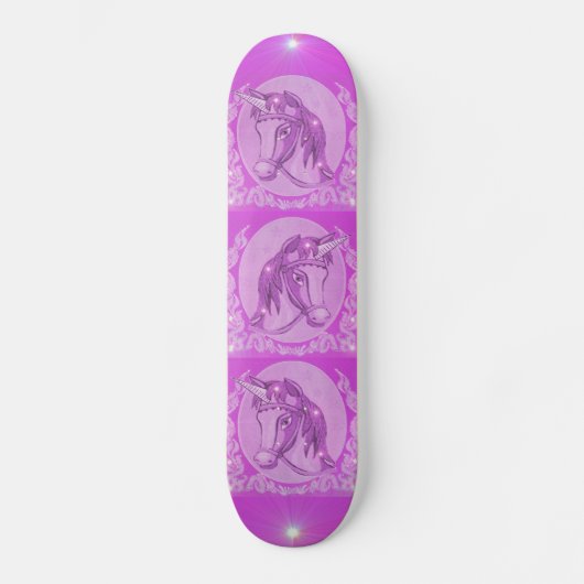 Roze Unicorns Skateboard (Voorkant)