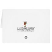 Roze Unicorns Wenskaart (Achterkant Horizontaal)